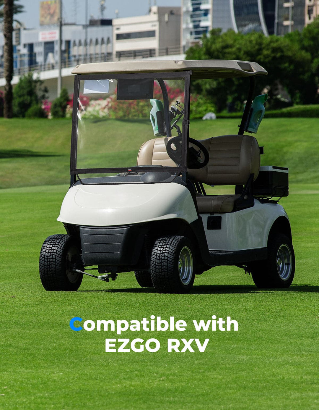 Foldable Golf Cart Windshield for EZGO RXV - Kemimoto
