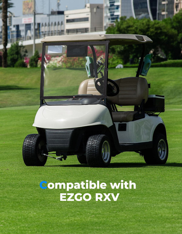 Foldable Golf Cart Windshield for EZGO RXV - Kemimoto