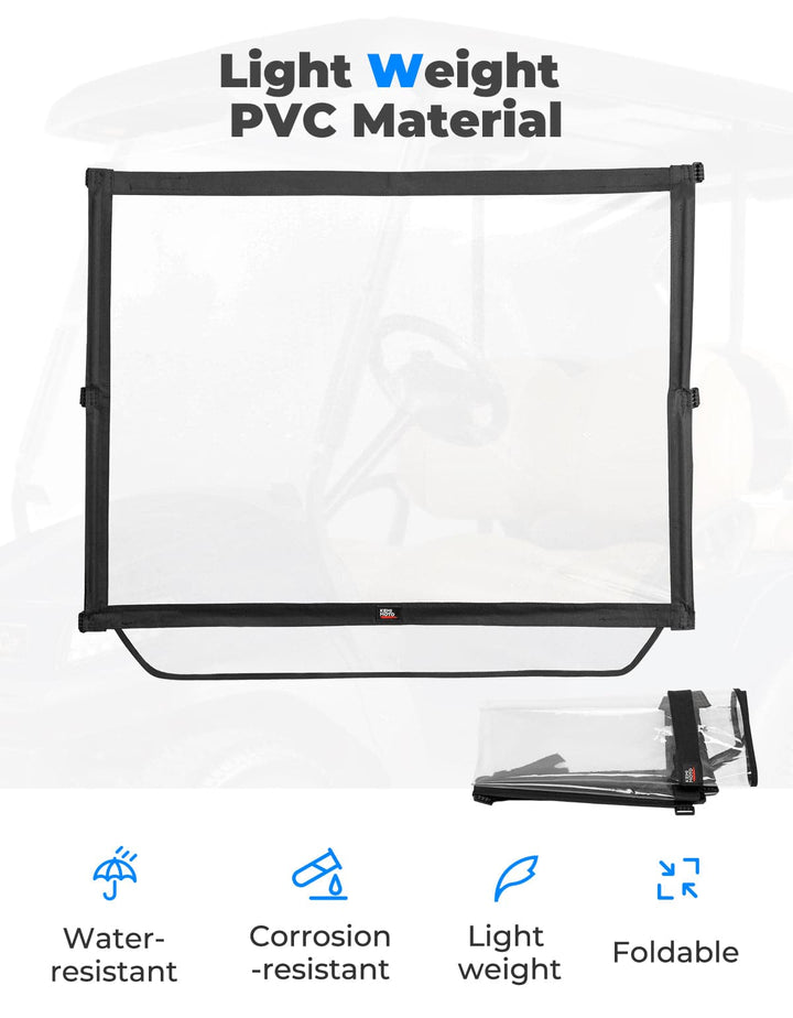 Foldable Golf Cart Windshield for EZGO RXV - Kemimoto