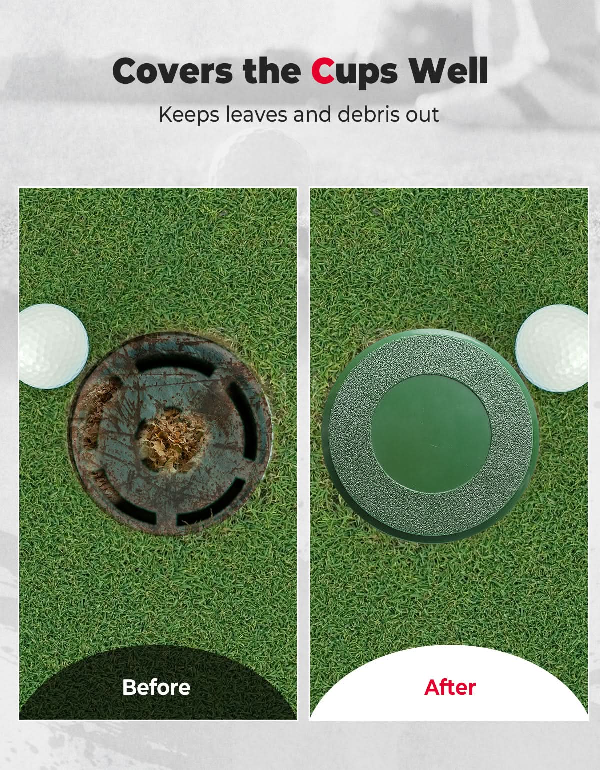 4PCS Golf Hole Cup Covers for Putting Green Practice