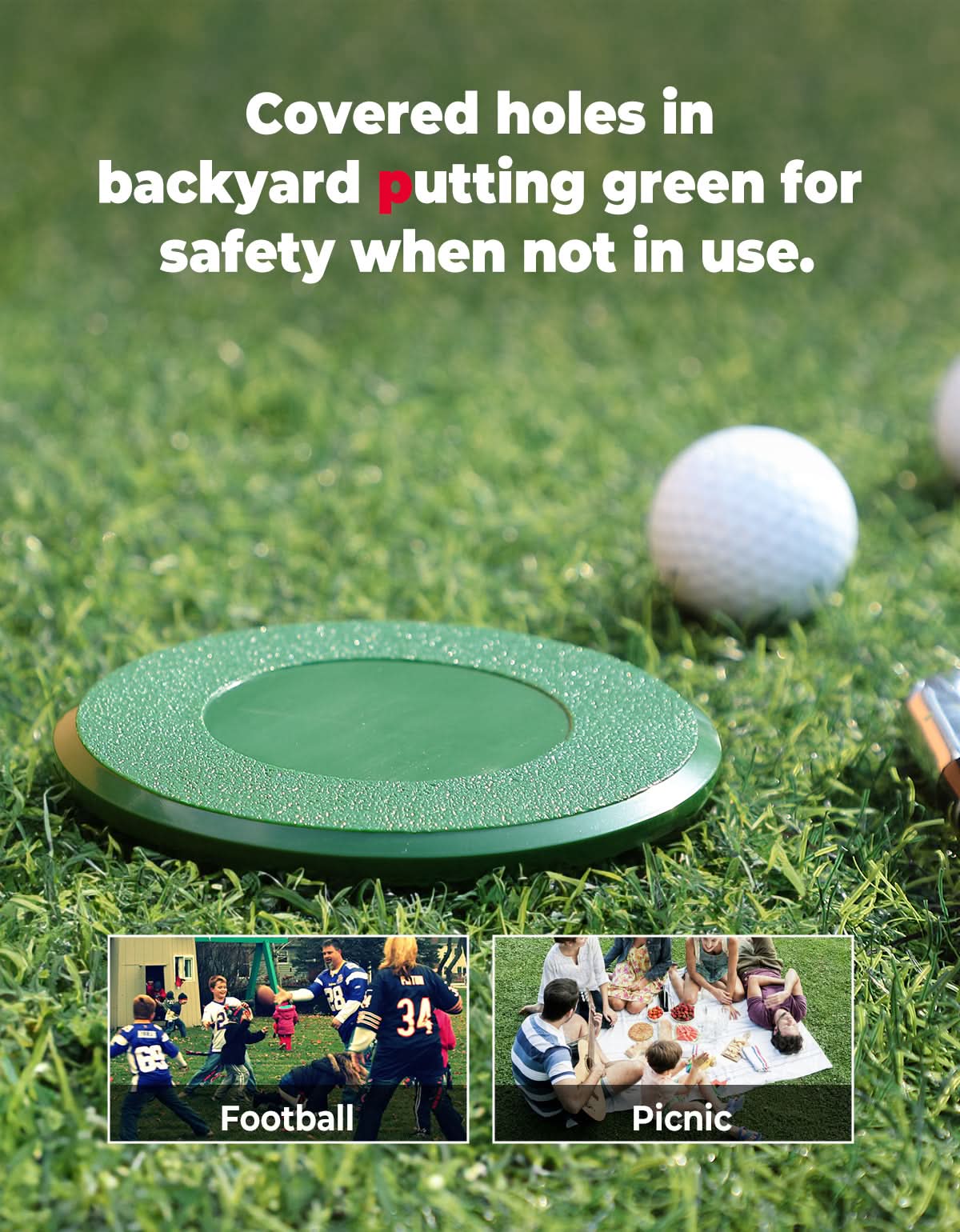4PCS Golf Hole Cup Covers for Putting Green Practice
