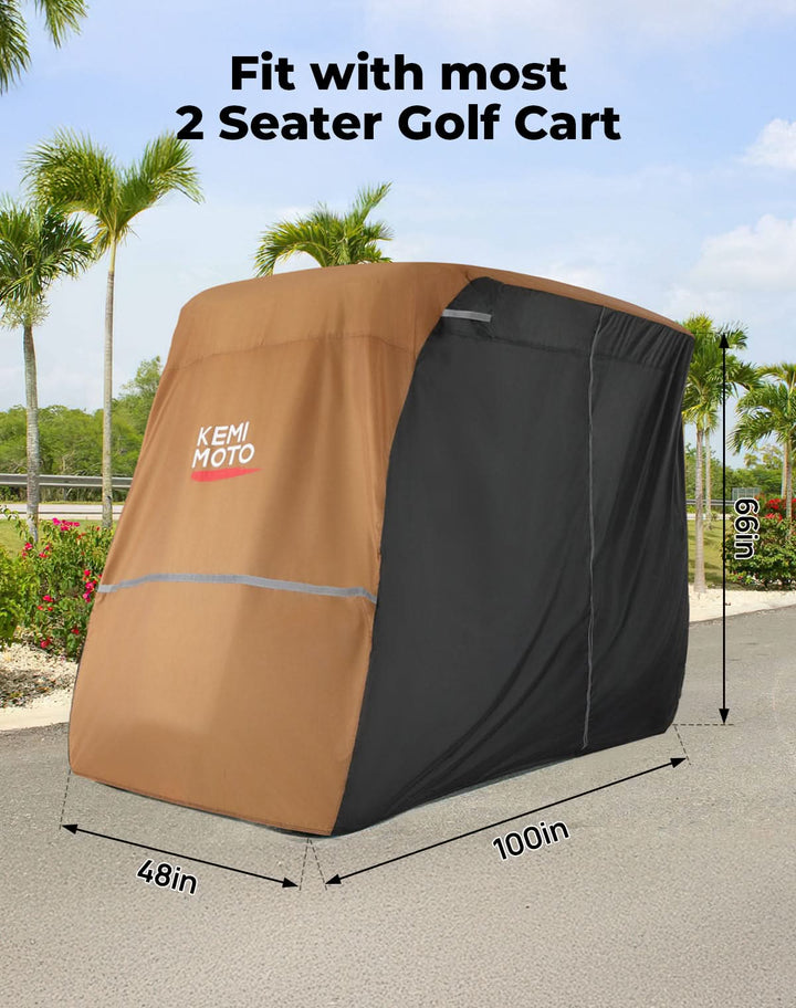 Universal Golf Cart Cover for 2-4 Seats with Storage Bag - Kemimoto