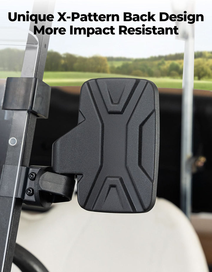 Side Mirrors For Golf Cart Square Tube Mount - Kemimoto