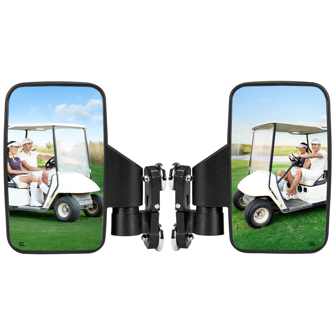 Magnetic Golf Cart Side Mirrors, Universal Rear View Mirrors - Kemimoto