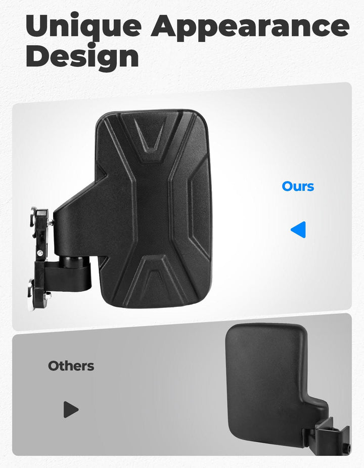 Magnetic Golf Cart Side Mirrors, Universal Rear View Mirrors - Kemimoto