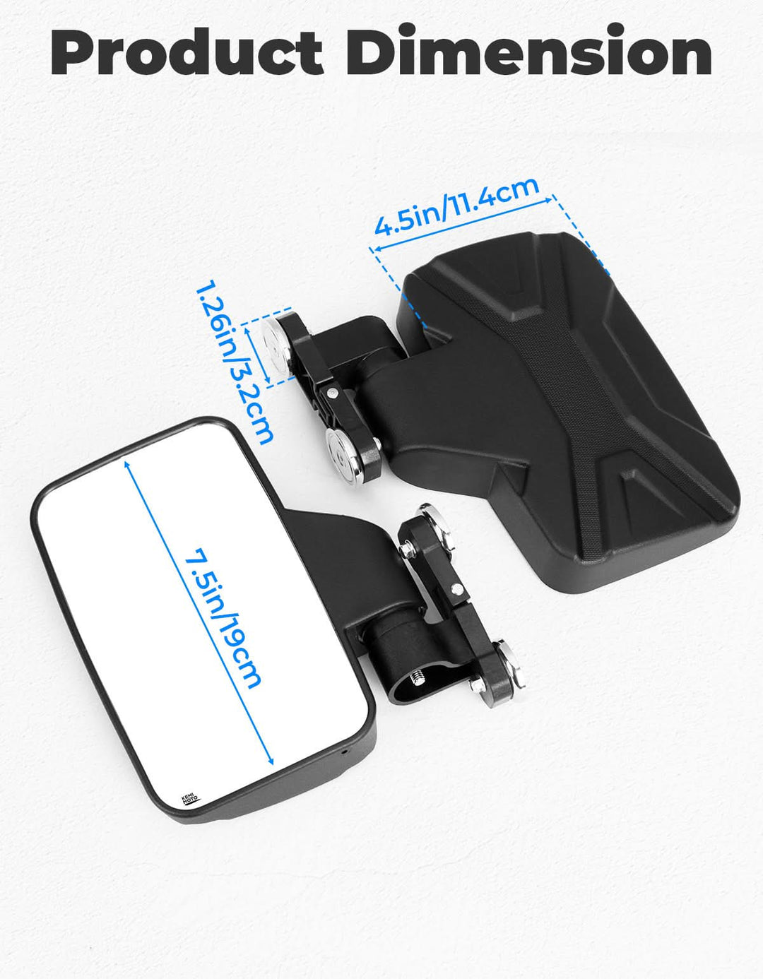 Magnetic Golf Cart Side Mirrors, Universal Rear View Mirrors - Kemimoto