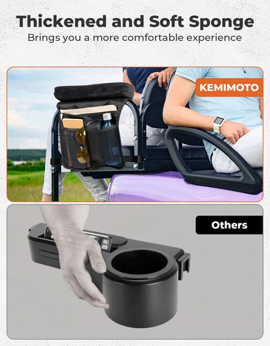 Golf Cart Armrest with Organizer Bag for EZGO & Club Car