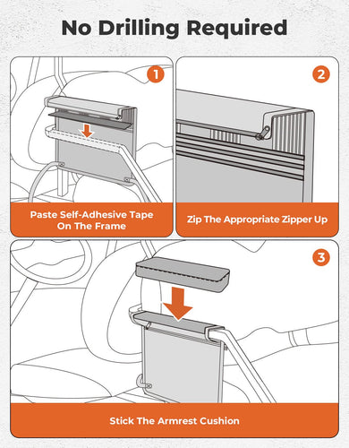 Golf Cart Armrest with Organizer Bag for EZGO & Club Car