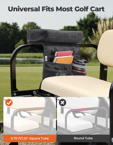 Golf Cart Armrest with Organizer Bag for EZGO & Club Car