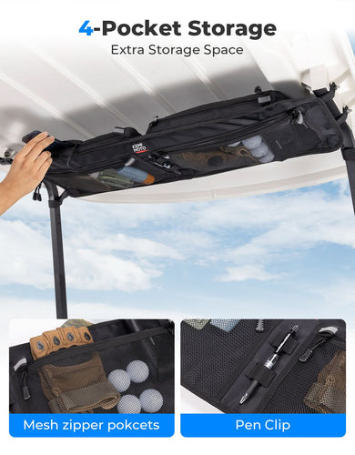 Golf Cart Overhead Storage Bag for Club Car Precedent Tempo - Kemimoto
