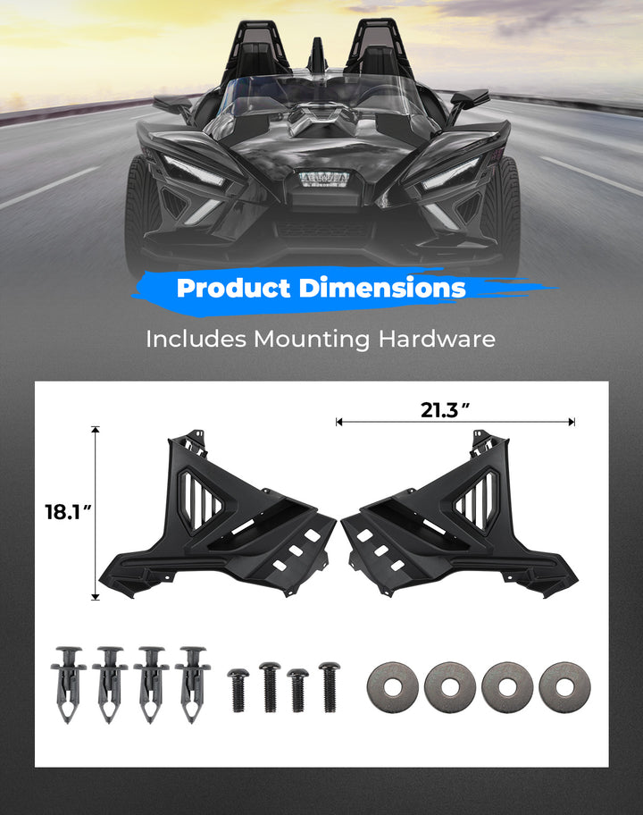 Lower Accent Pannel Kit for Polaris Slingshot S/R/SL/SLR/GT - Kemimoto