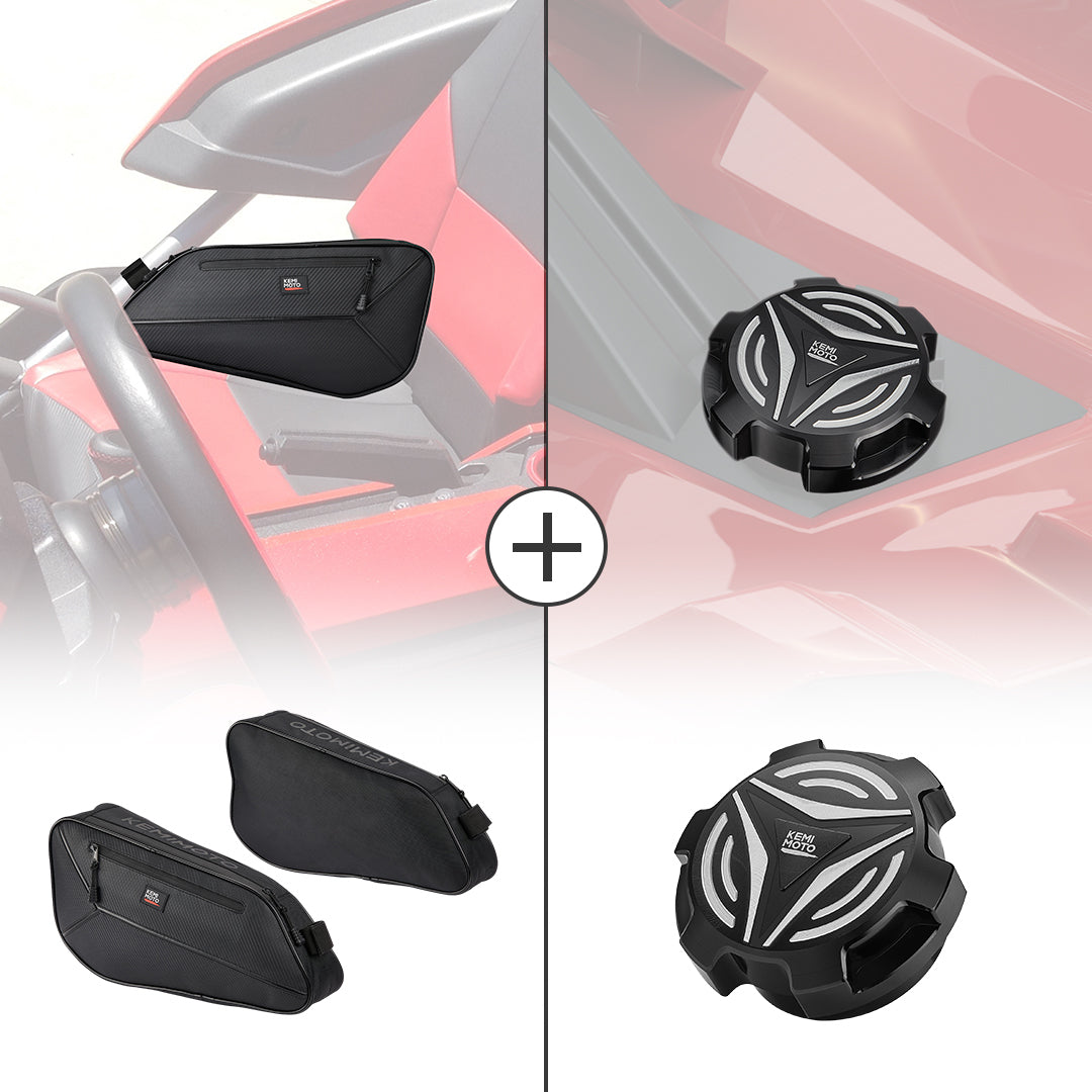 Side Storage Bags & Aluminum Gas Cap for Polaris Slingshot