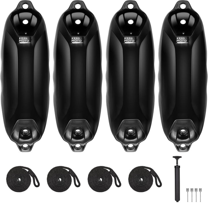 2pcs Inflatable Boat Fenders Bumpers for 20-30ft Boat for Docking - Kemimoto