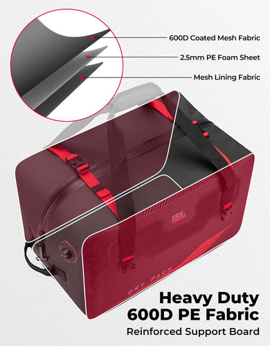 Waterproof Duffle Bag 45L Heavy Duty Marine Dry Bags for Sea-Doo LinQ - Kemimoto