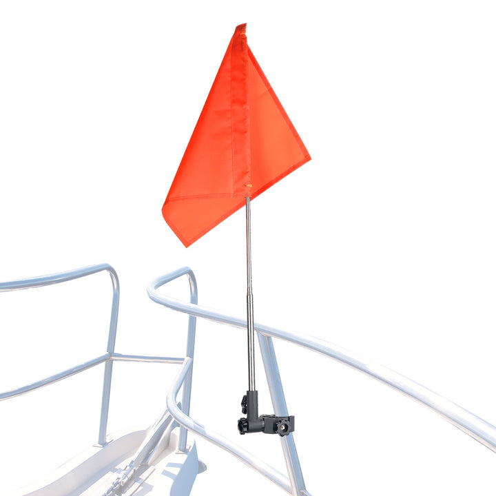 Orange Boat Flag with Pole & Replacement Flag For Water Ski