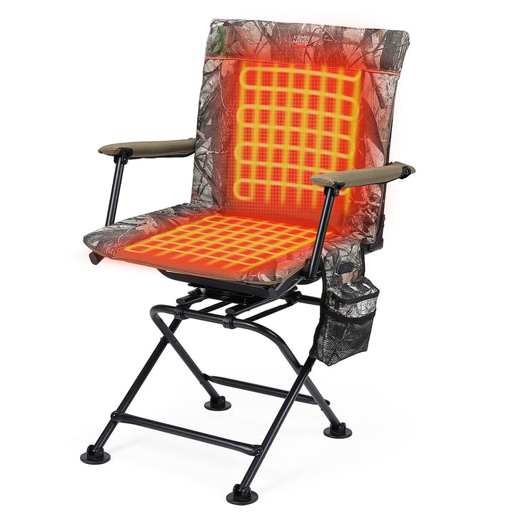 360° Silent Swivel Heated Hunting Chair