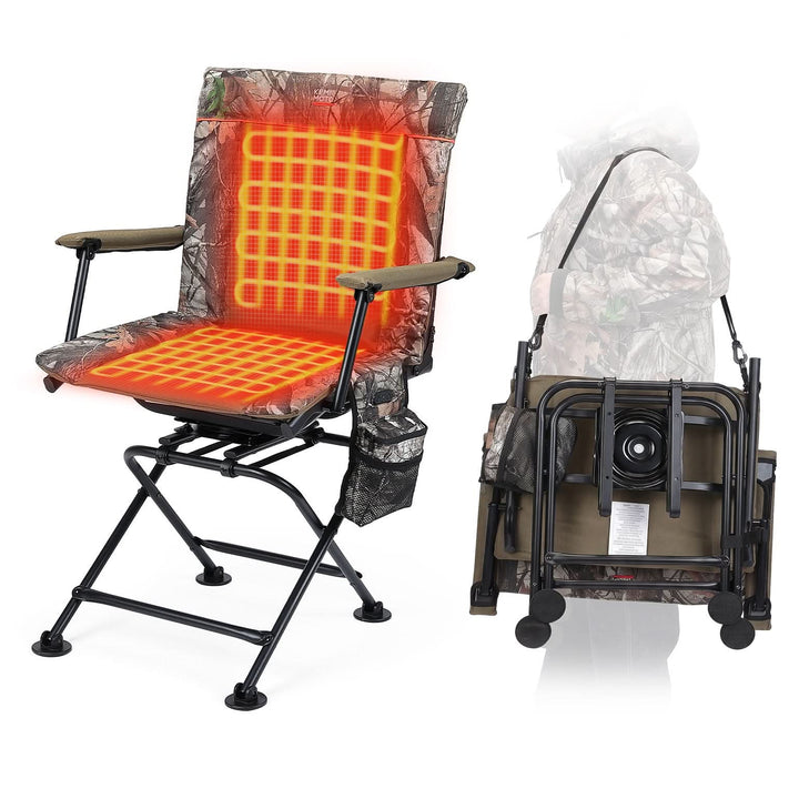 360° Silent Swivel Heated Hunting Chair