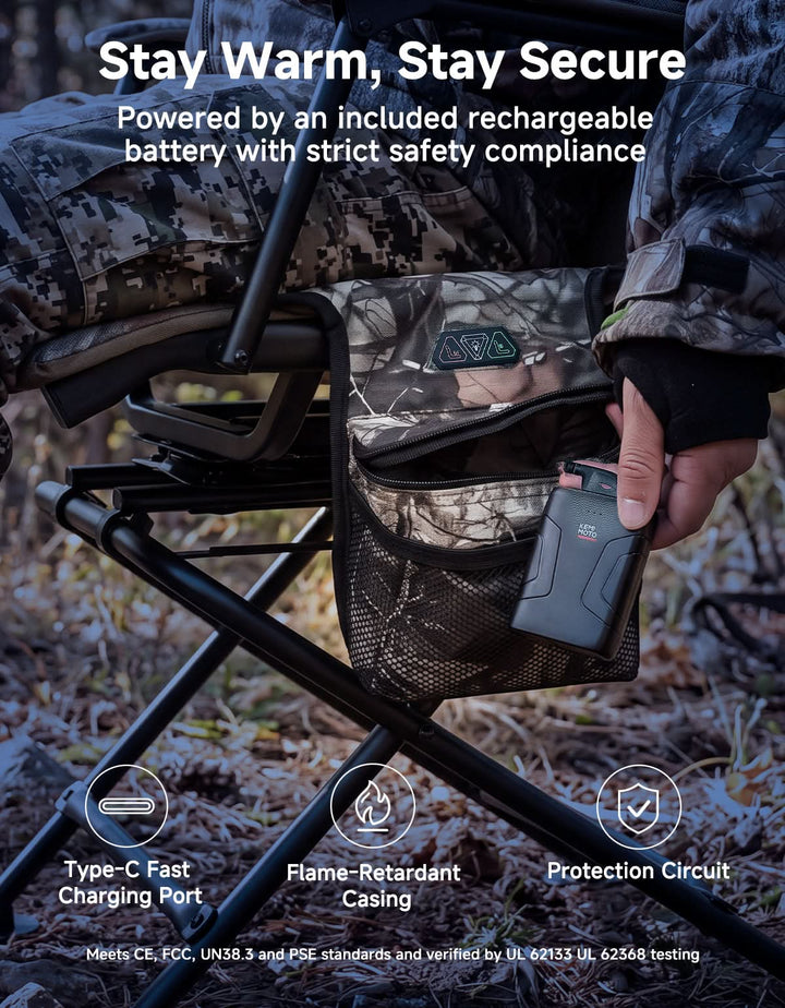 360° Silent Swivel Heated Hunting Chair