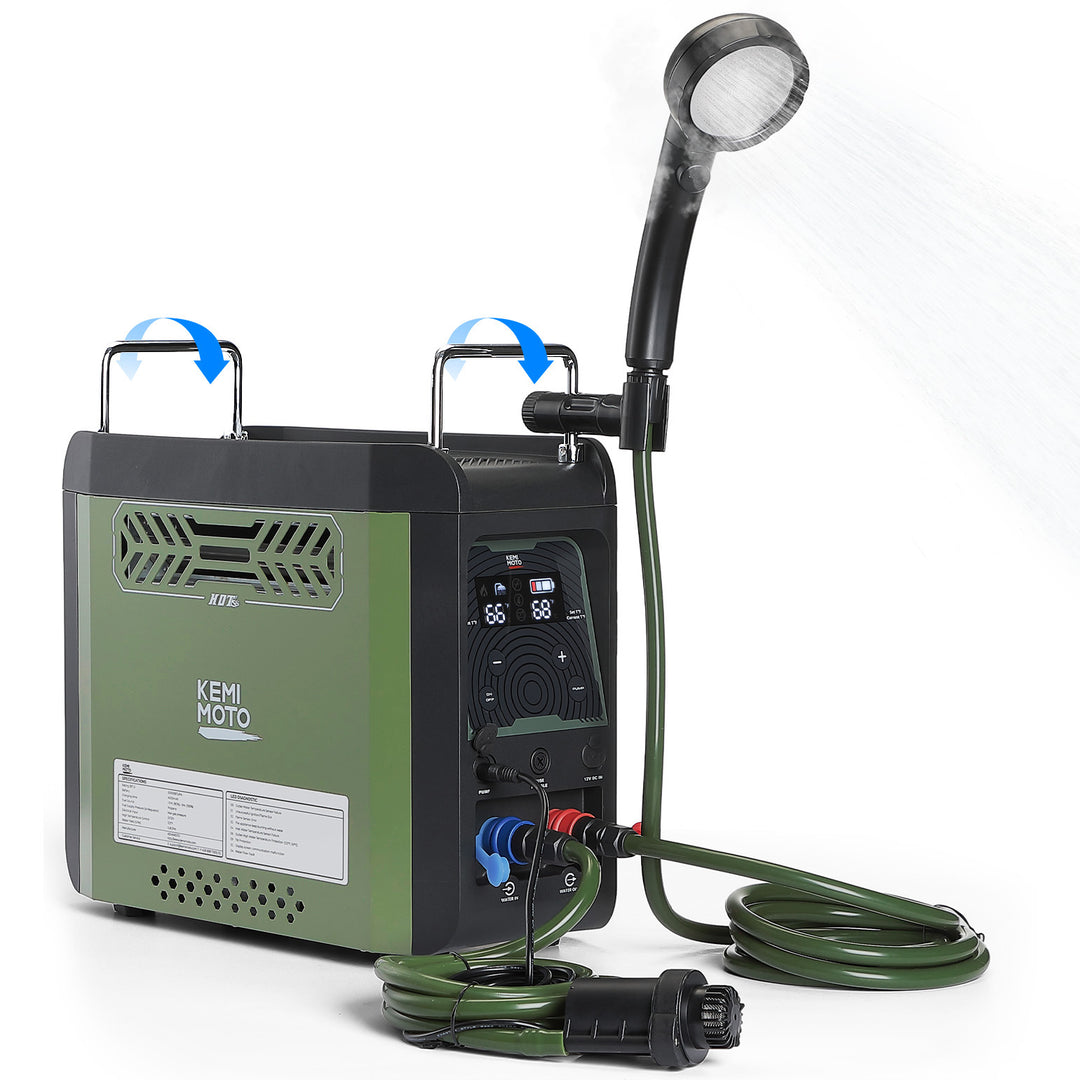 Portable Shower Propane Water Heater with Pump, Constant Temperature Hot Water Heater - Kemimoto