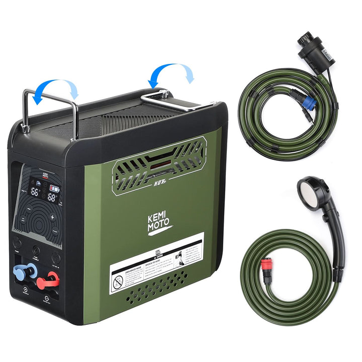Portable Propane Water Heater with Pump, 20,000 BTU Instant Hot Shower