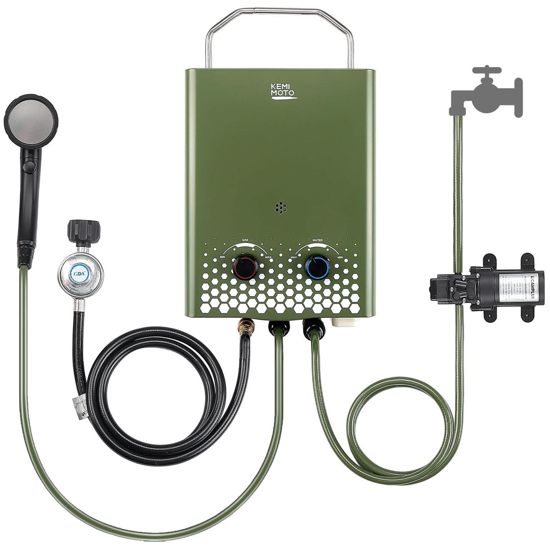 Tankless Water Heater, Outdoors 1.32GPM 5L - Kemimoto