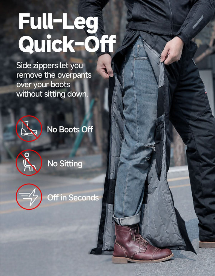 WarmLife® Heated Quick-Off Motorcycle Overpants