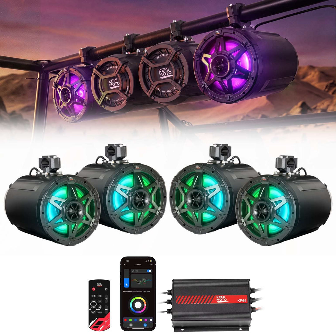KEMIMOTO KP64 6.5" Tower Speakers for UTV/ATV 800W Max Power