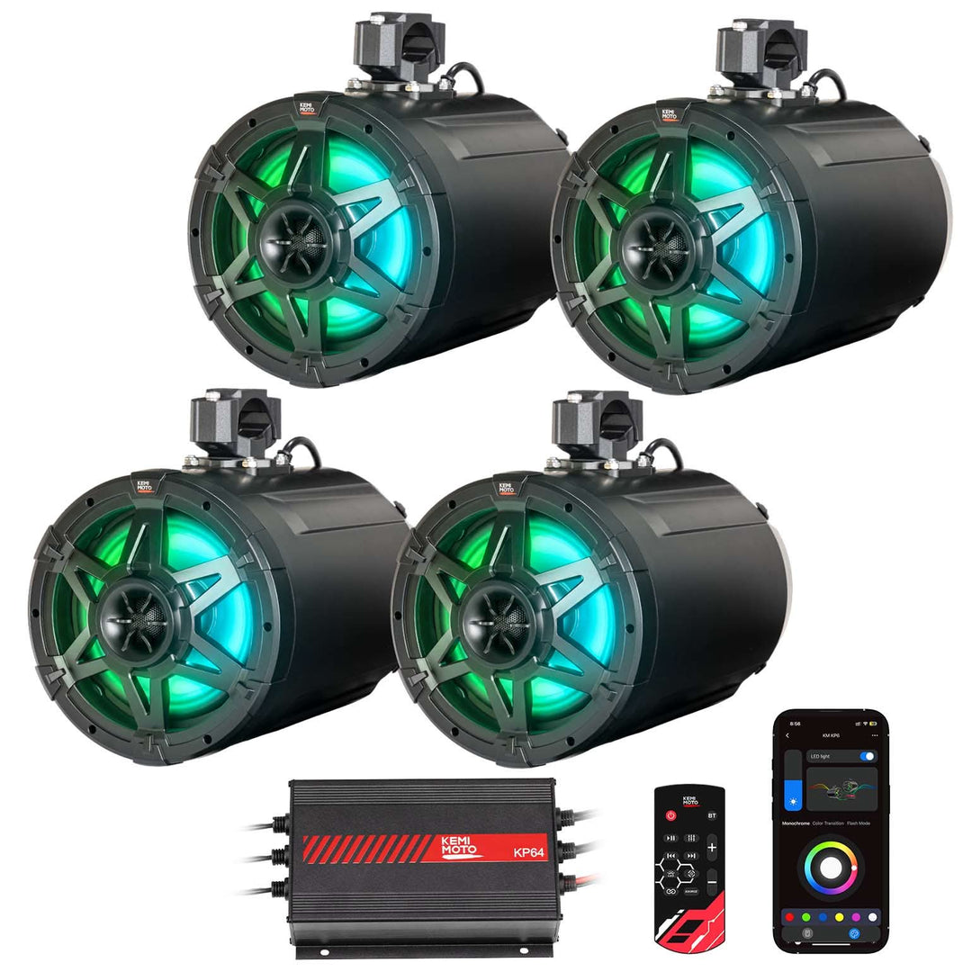 KEMIMOTO KP64 6.5" Tower Speakers for UTV/ATV 800W Max Power