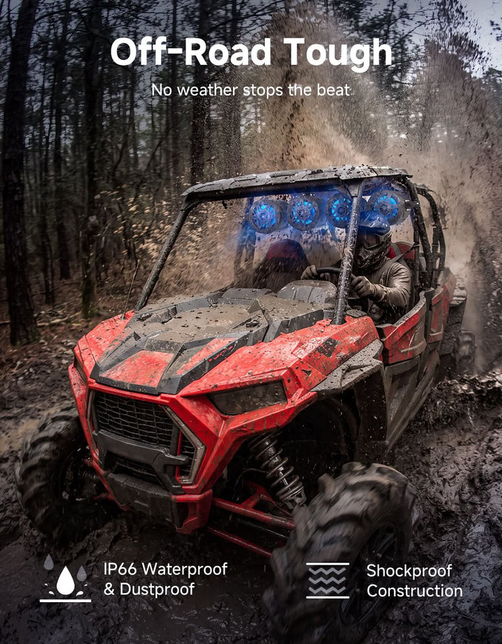 KEMIMOTO KP64 6.5" Tower Speakers for UTV/ATV 800W Max Power