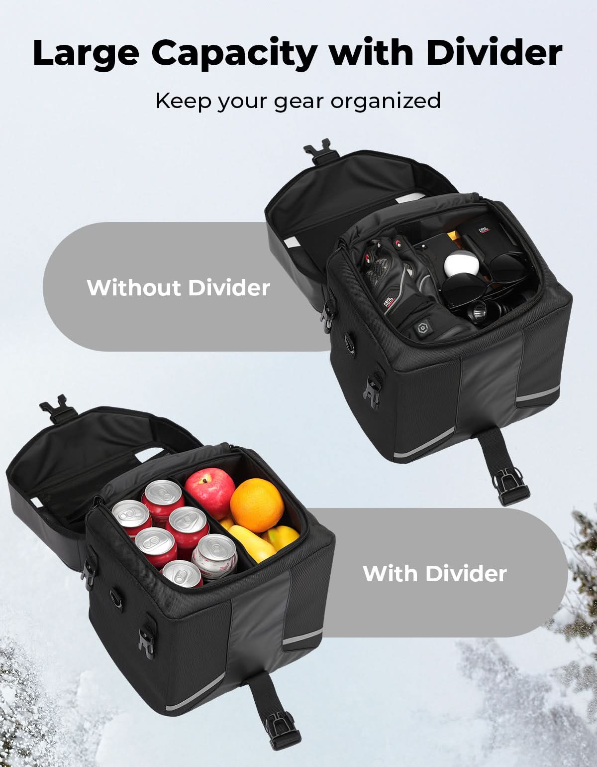 Snowmobile ATV Gear Bag 16L, Water-Resistant Storage Pack
