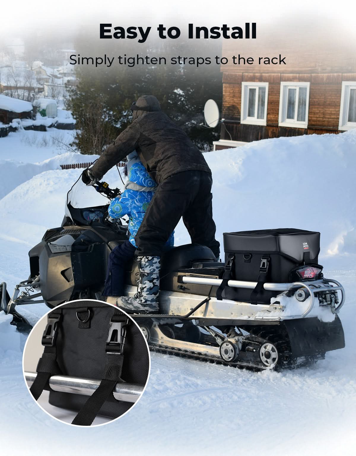 Snowmobile ATV Gear Bag 16L, Water-Resistant Storage Pack
