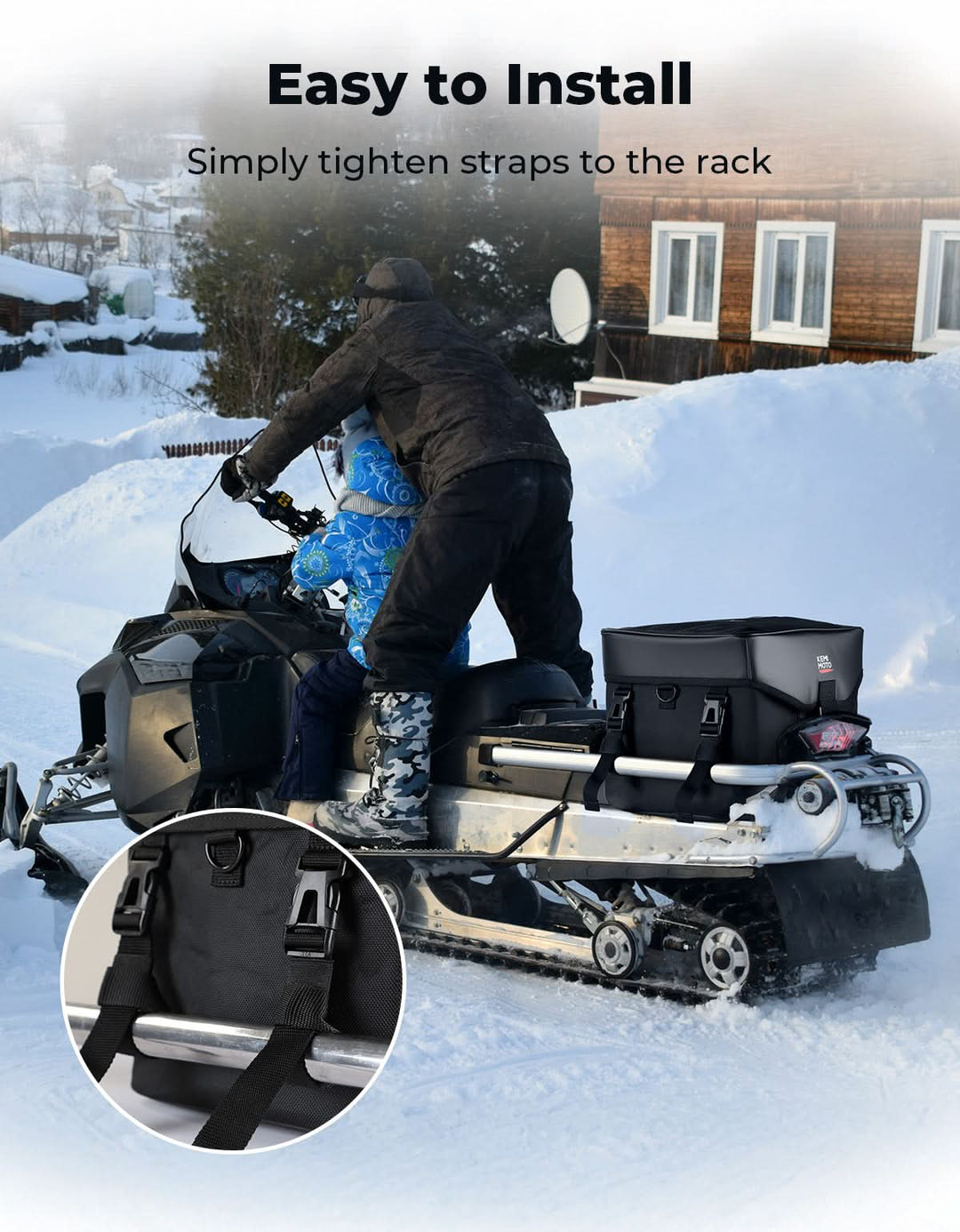 Snowmobile ATV Gear Bag 16L, Water-Resistant Storage Pack