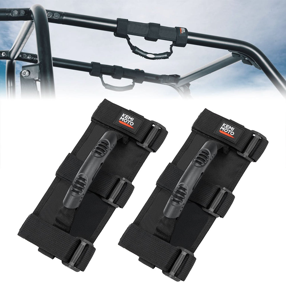 UTV/ATV Universal Hard Grip Grab Handles for 1.5–2" Roll Bars - Kemimoto