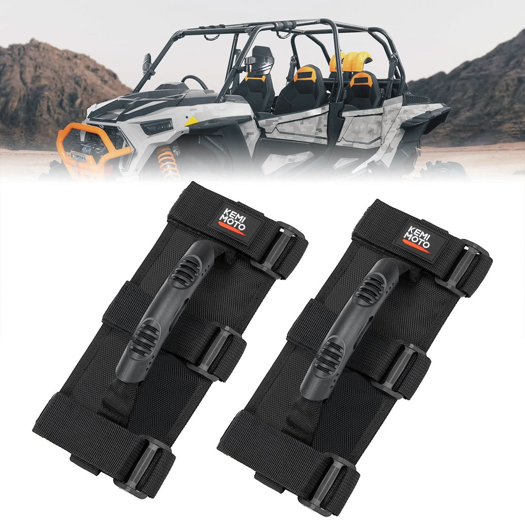 UTV/ATV Universal Hard Grip Grab Handles for 1.5–2" Roll Bars - Kemimoto