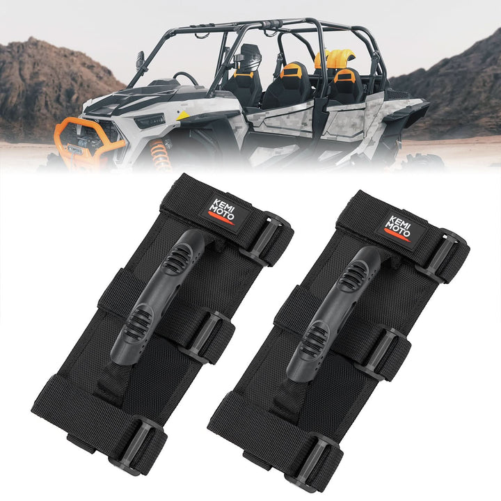 UTV/ATV Universal Hard Grip Grab Handles for 1.5–2" Roll Bars - Kemimoto