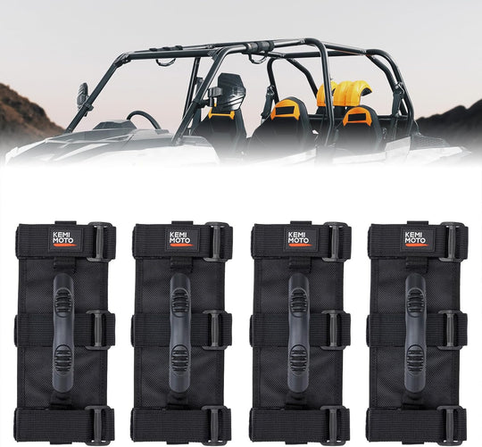 Badass Moto UTV Grab Handles Roll Bar, RZR Passenger 2 Pack, Red