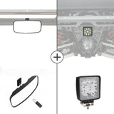 Rear View Mirror & 40MM Wafer Light for Polaris Ranger XP 1000 2018-2024