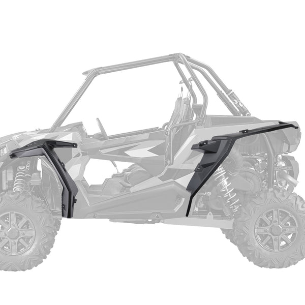 KIWI MASTER Fender Flares For 2024-2025 Polaris RZR XP/4 1000 – Full Coverage Widened Black Flares, OEM Replacement - View #2