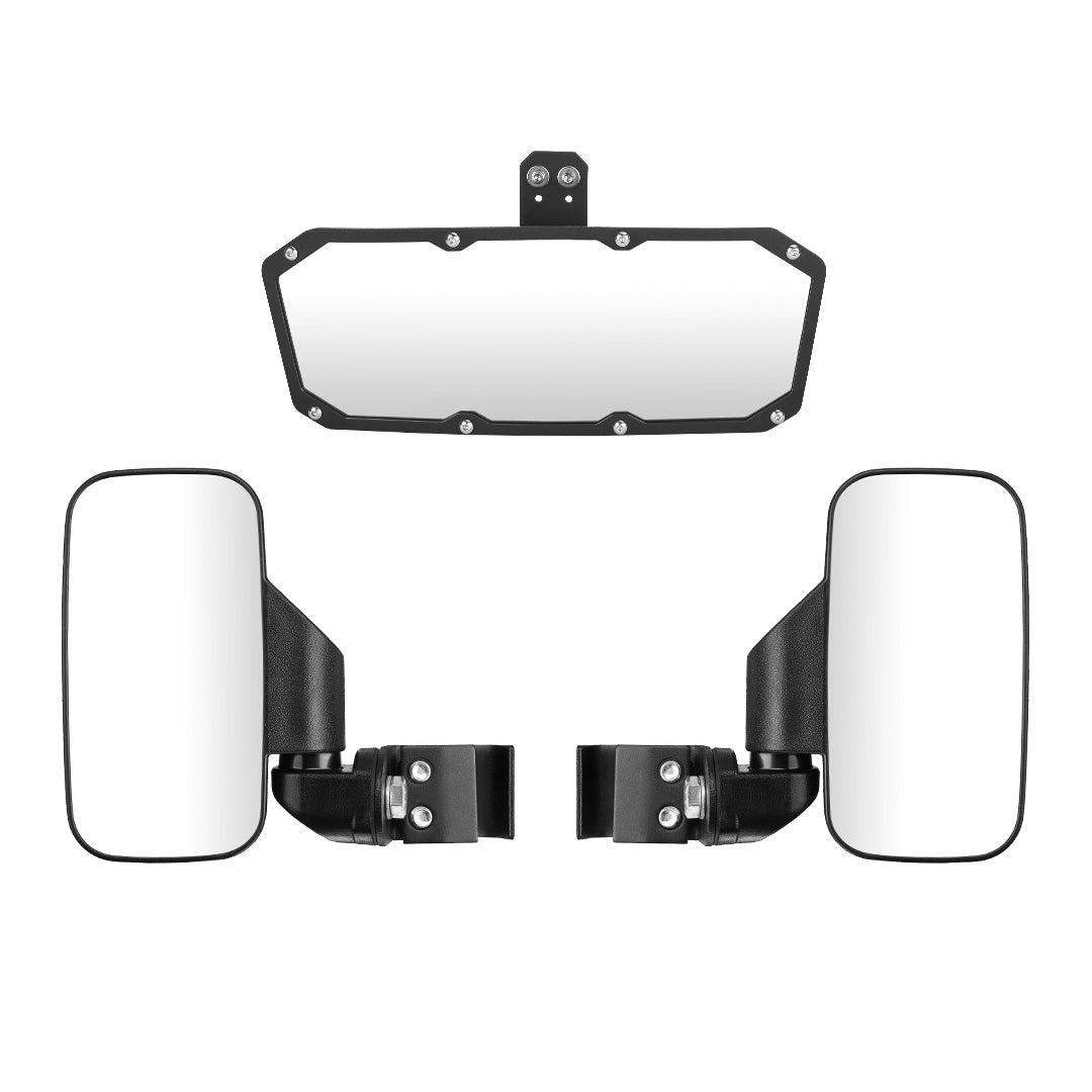 Side Mirrors and Center Mirror Set for Polaris Ranger