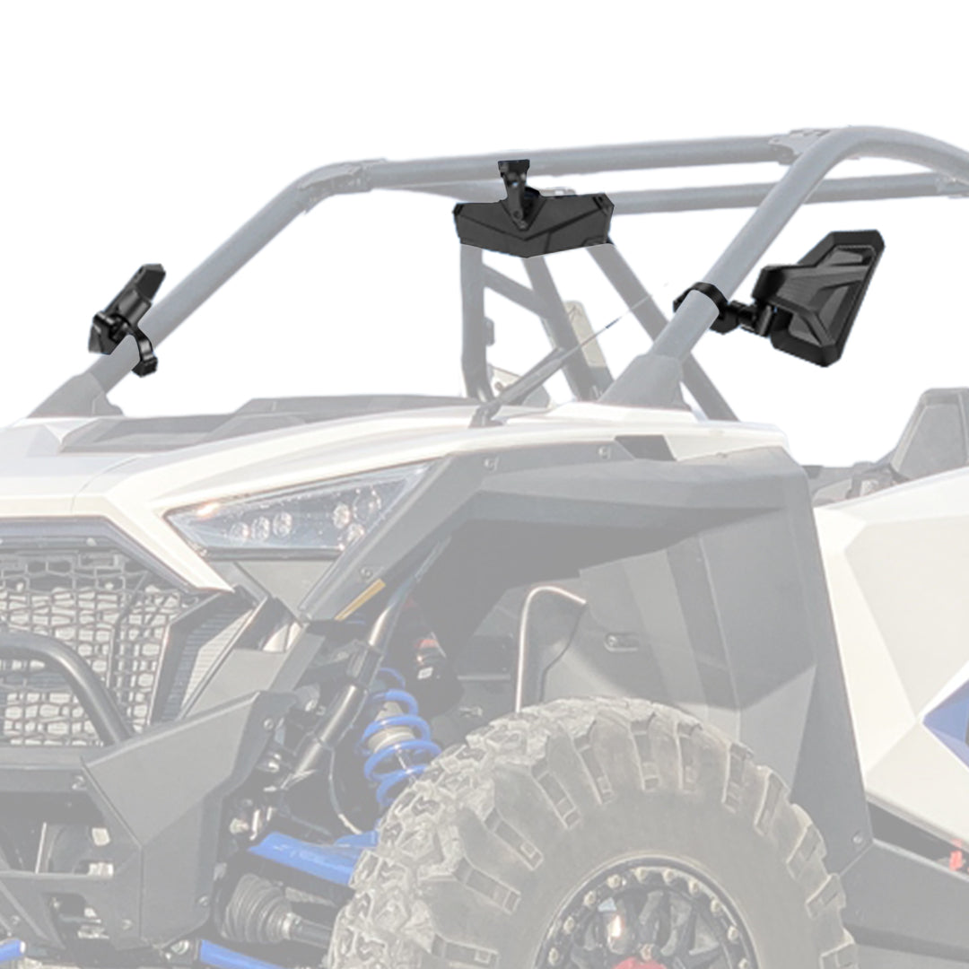 UTV Side Mirrors and Center Mirror for 1.6"-2" Roll Bar