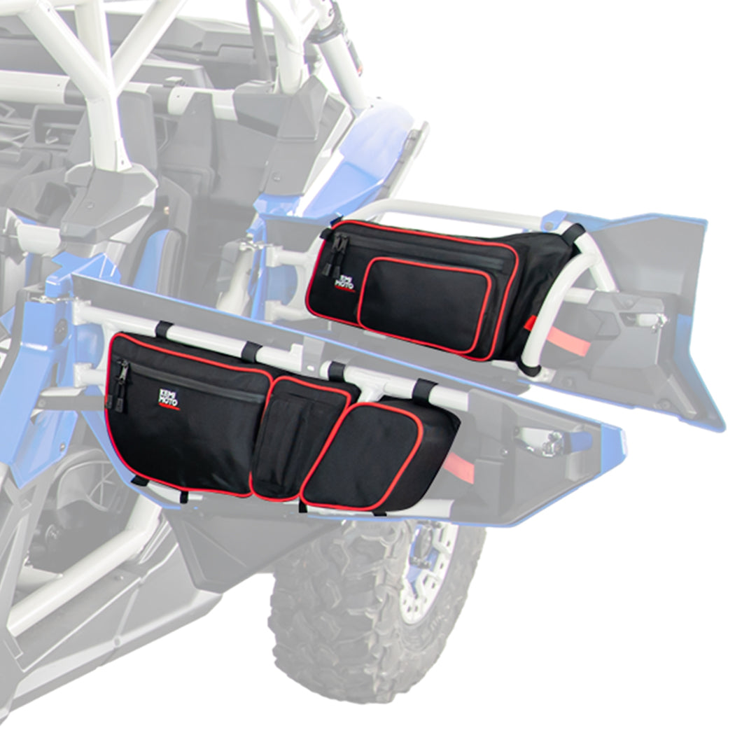 Front and Rear Door Bags for Can-Am Maverick X3 Max - Red