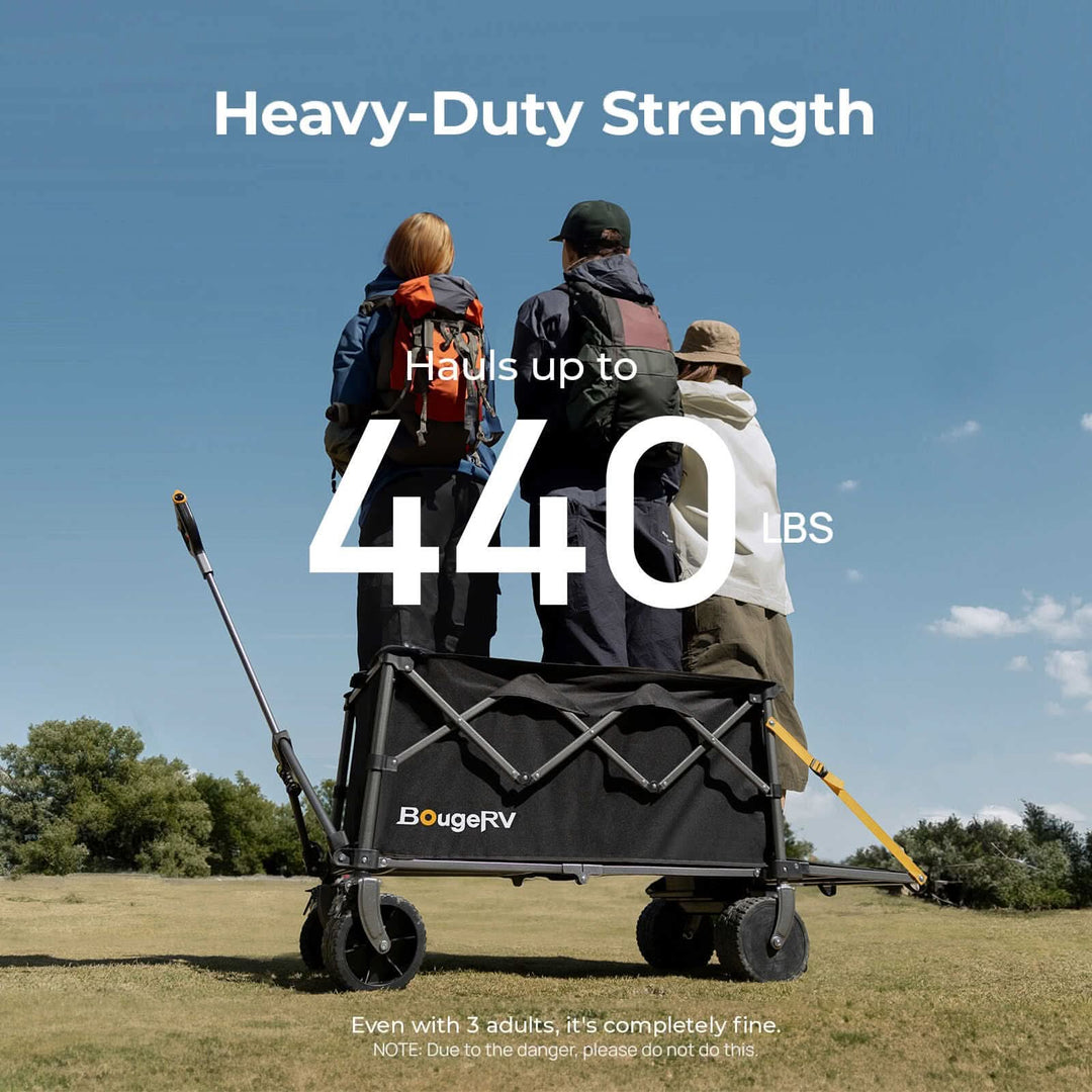 BougeRV Electric Foldable Utility Camping Wagon with Power Bank - Kemimoto
