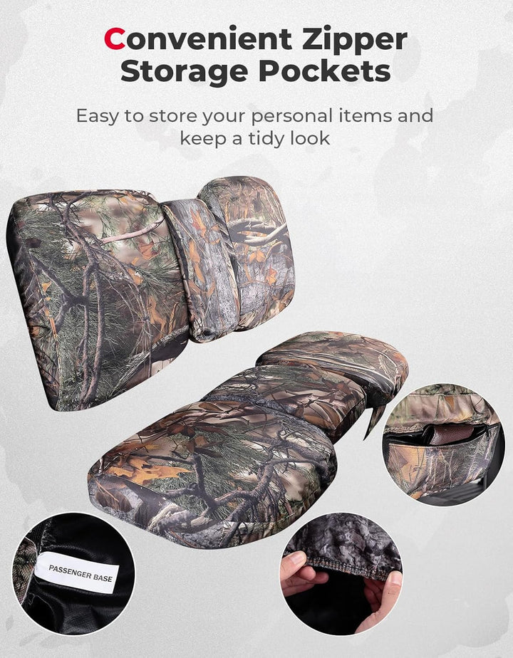 Waterproof Camo Seat Cover for Can-Am Defender MAX HD10|9|8|7 - Kemimoto