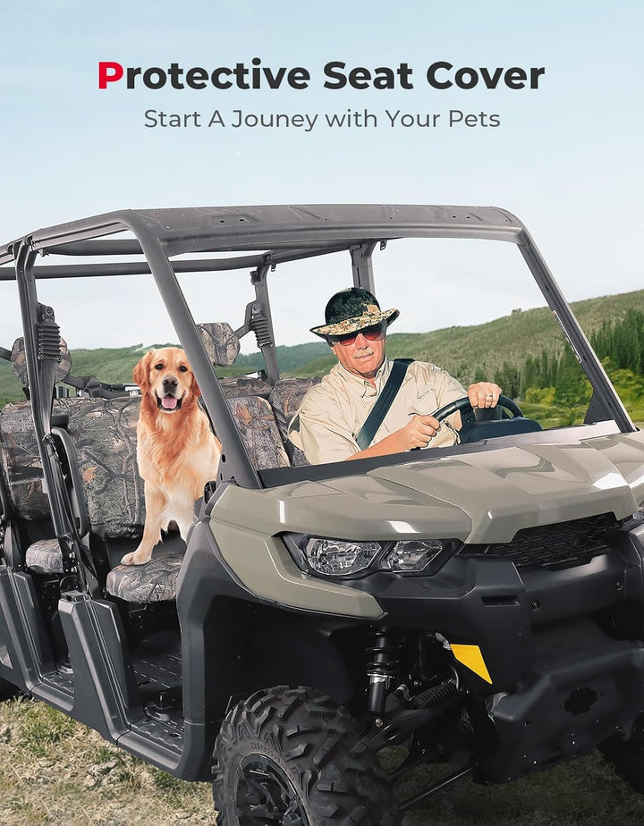 Waterproof Camo Seat Cover for Can-Am Defender MAX HD10|9|8|7 - Kemimoto