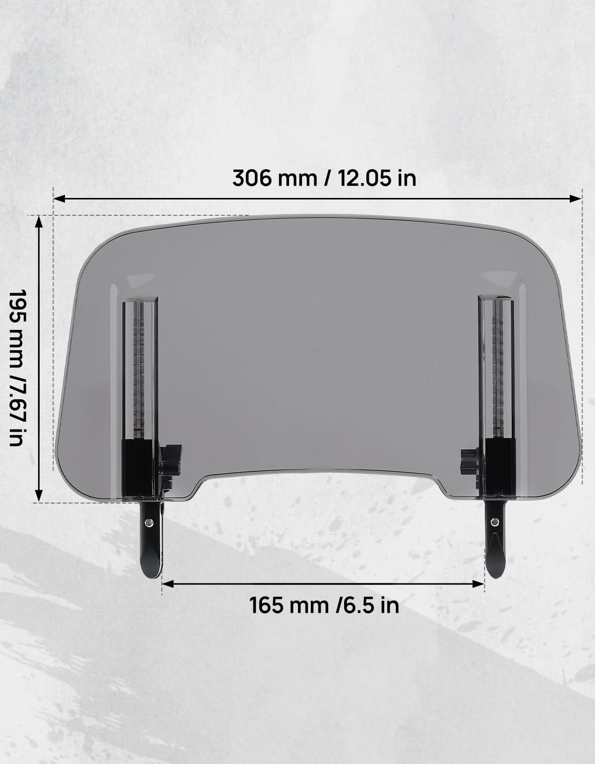 Upgraded Aluminum Metal Heightened Windshield - Kemimoto