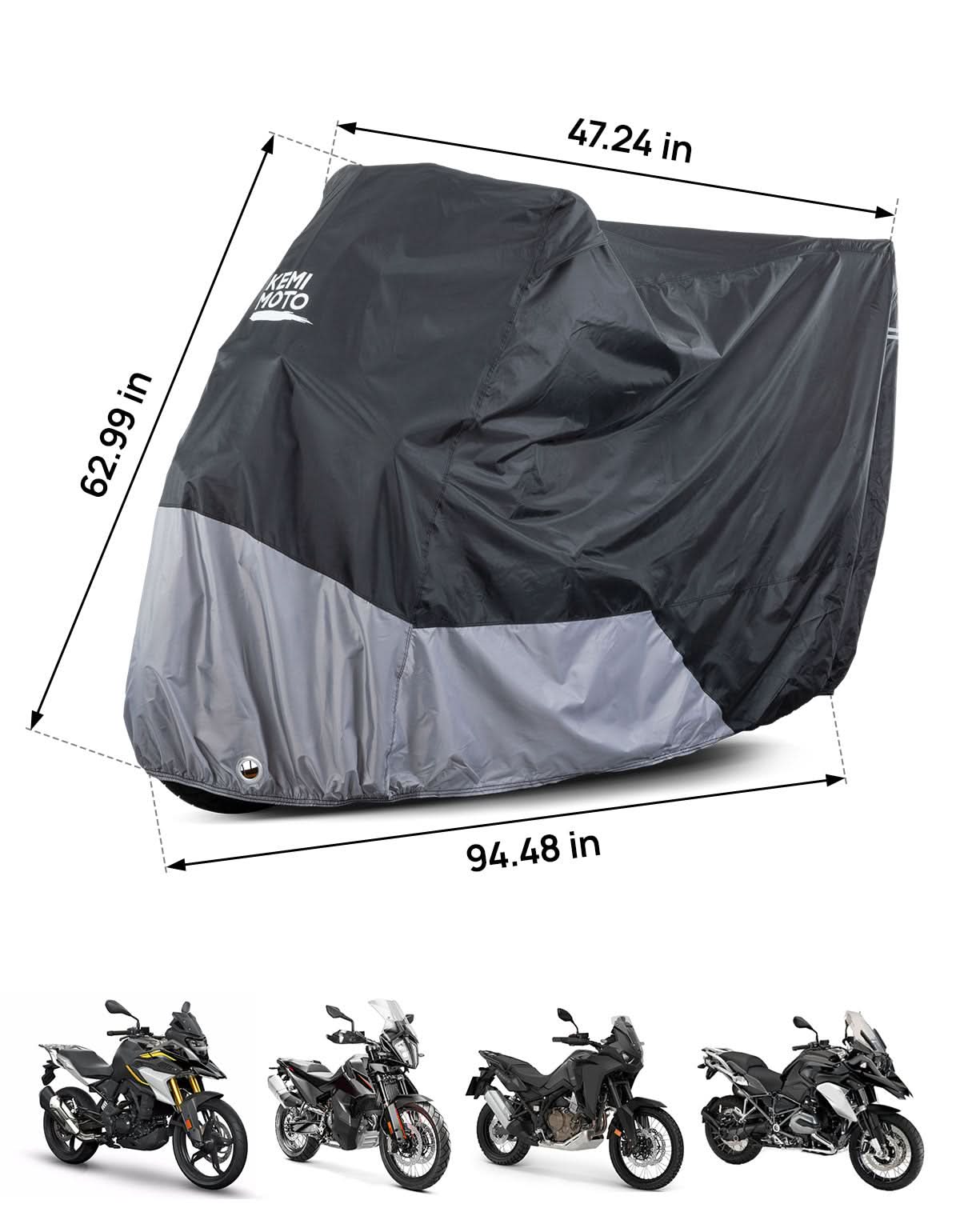 Motorcycle Cover Adventure for R1250 GS TENERE 700 KLR650 - Kemimoto