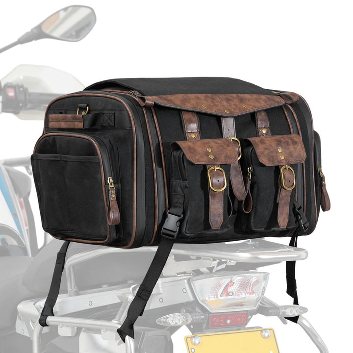 Motorcycle Tail Bag, 60L Expandable Bag Luggage - Kemimoto