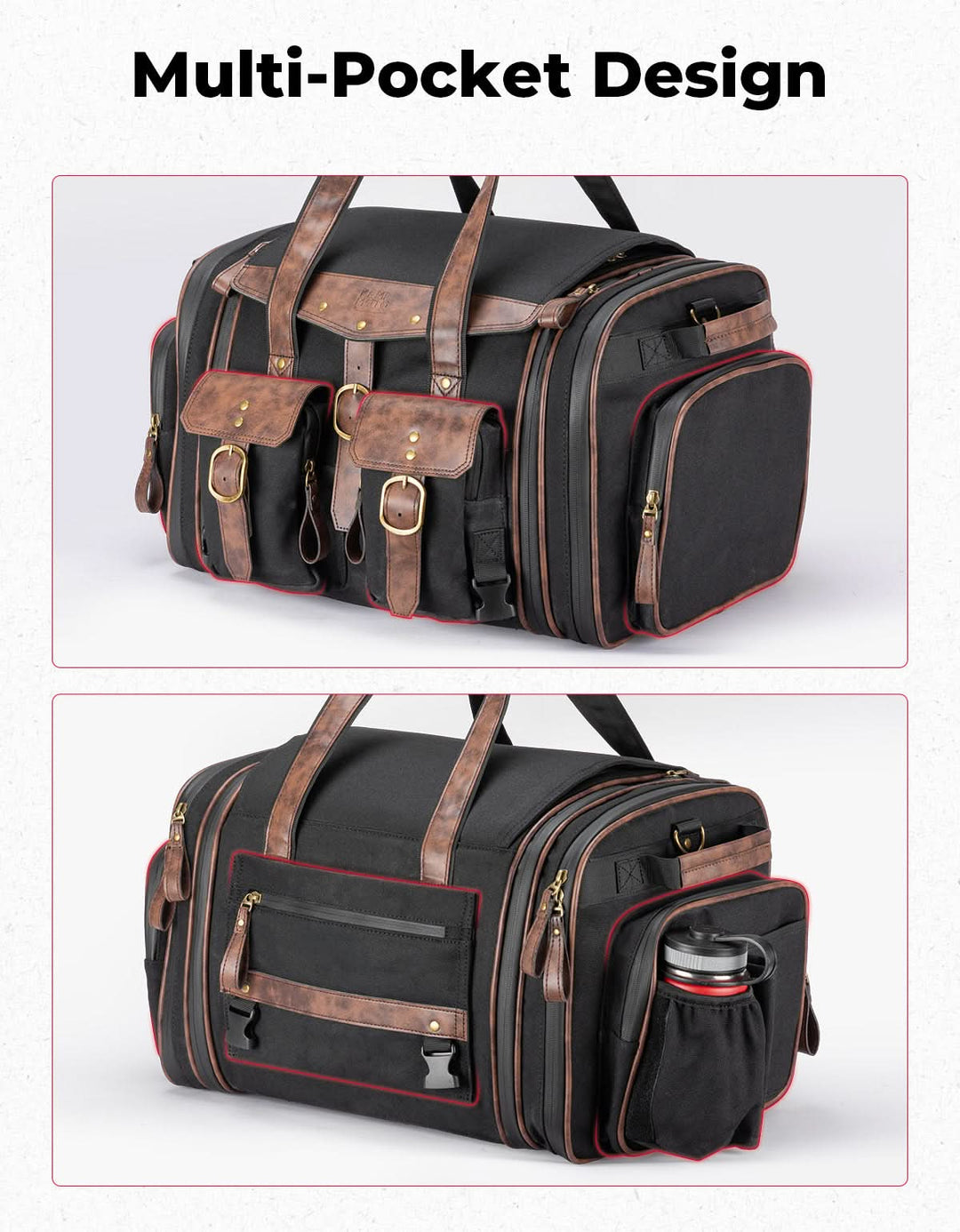 Motorcycle Tail Bag, 60L Expandable Bag Luggage - Kemimoto