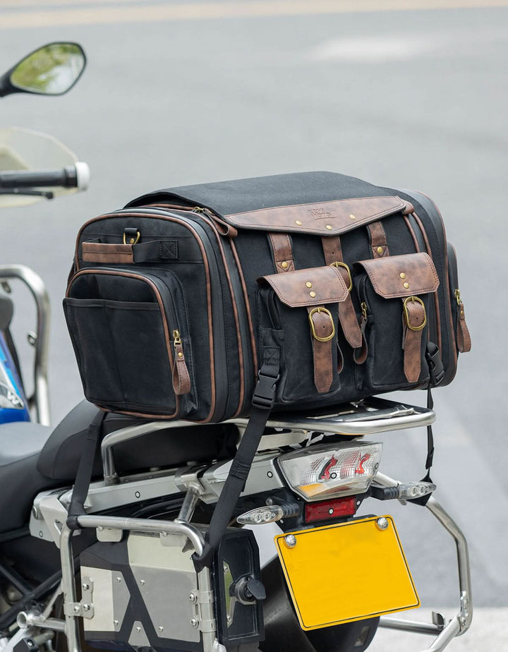 Motorcycle Tail Bag, 60L Expandable Bag Luggage - Kemimoto