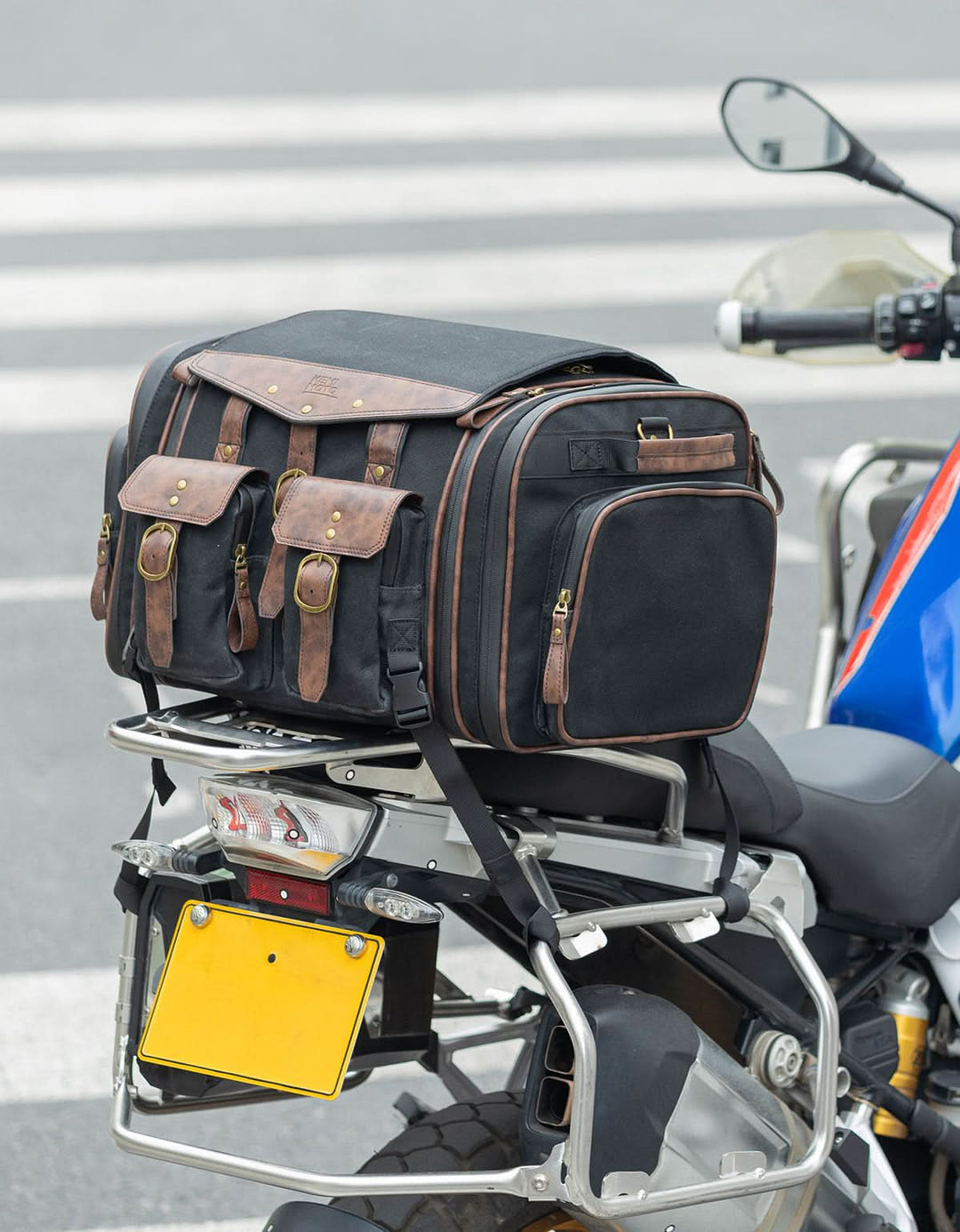 Motorcycle Tail Bag, 60L Expandable Bag Luggage - Kemimoto